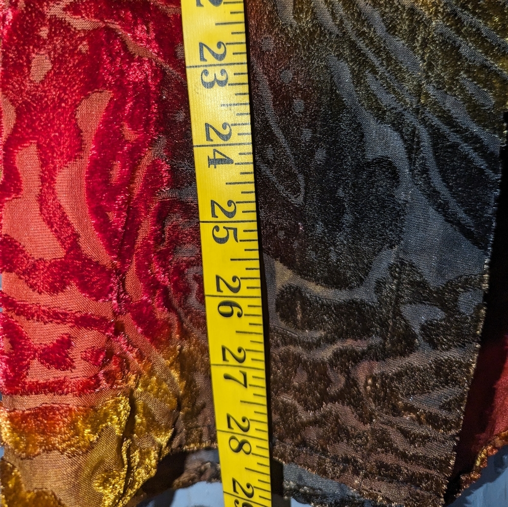 JM COLLECTION Burnt Velvet Button Down XL - Picture 7 of 10